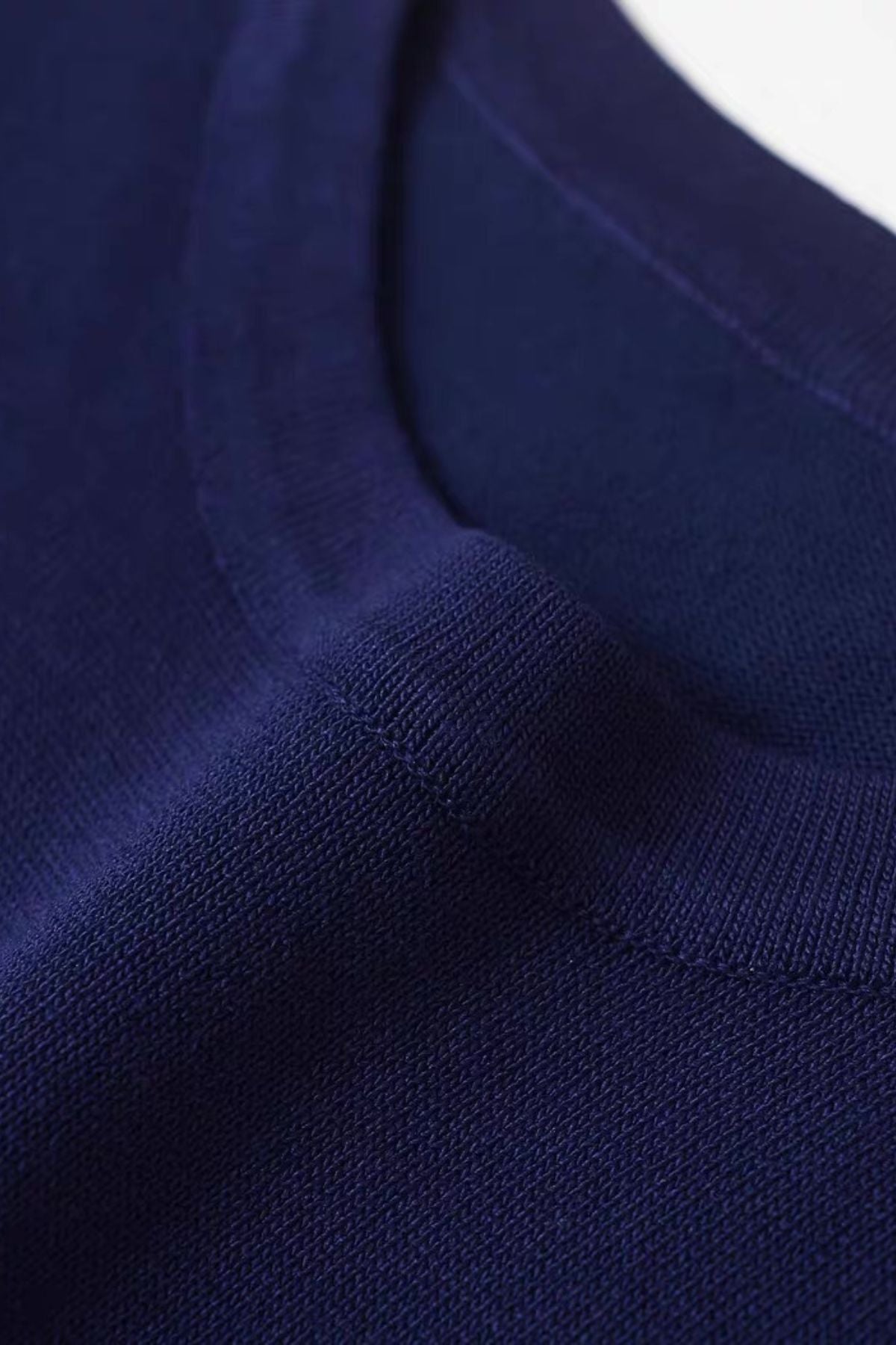 MAYA Crew Knit Tee (Navy Blue)