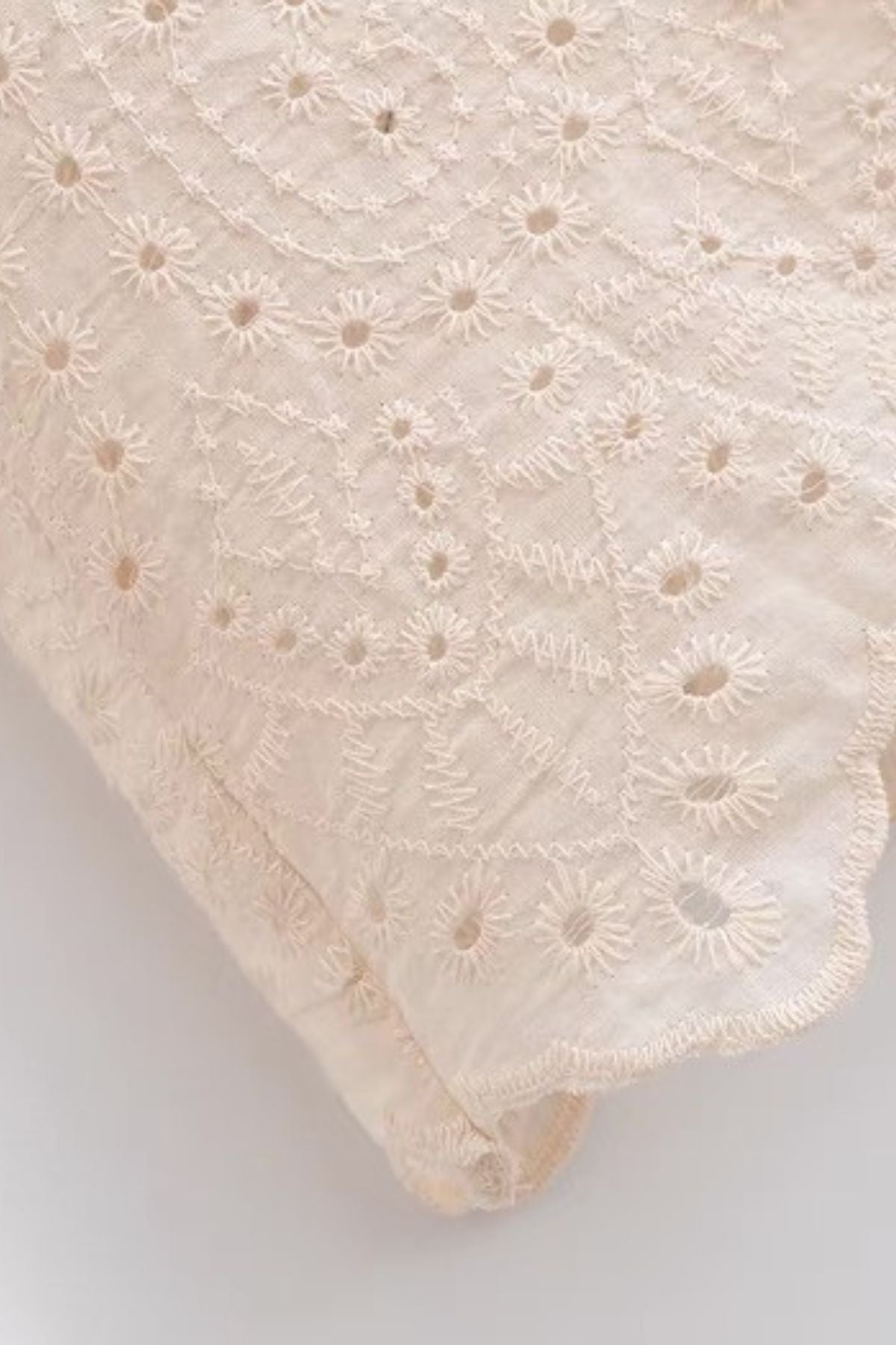 ODETTE Broderie Eyelet Midi Dress with Rope Tie (Cream)
