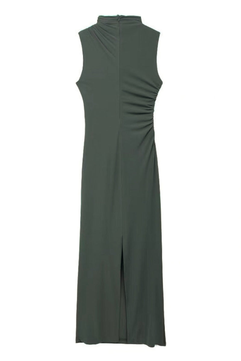 VELA Knit Midi Dress (Deep Sage Green)