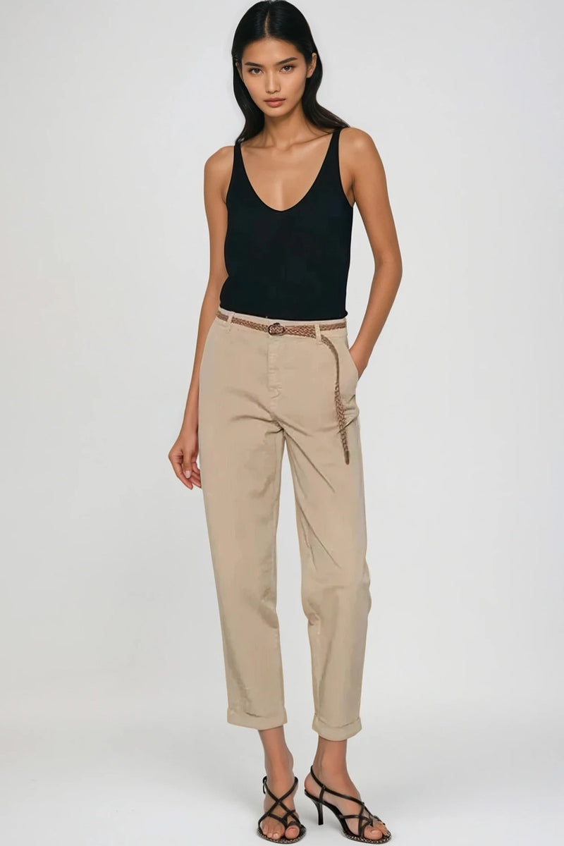 HAYDEN Belted Chino Trousers