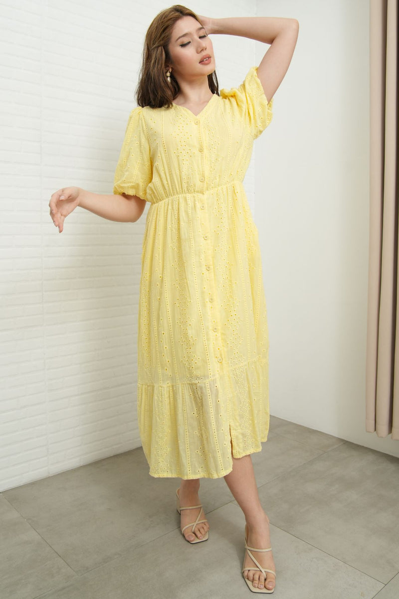 pastel yellow dress with sleeves Buy Pastel Yellow Satin Flutter Sleeve Wedding Guest Bridesmaid Maxi Dress from Next USA