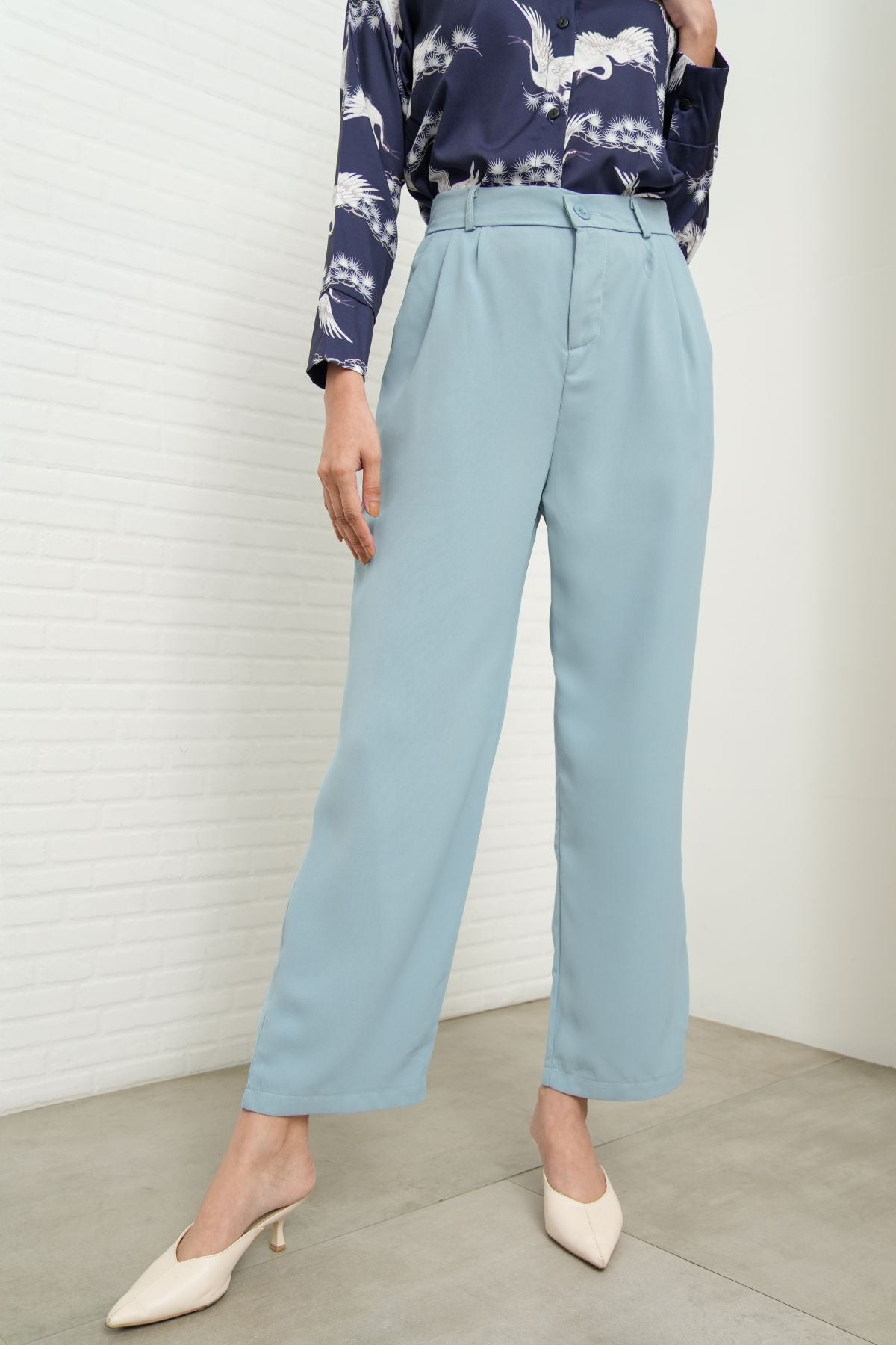 Pastel wide leg outlet trousers