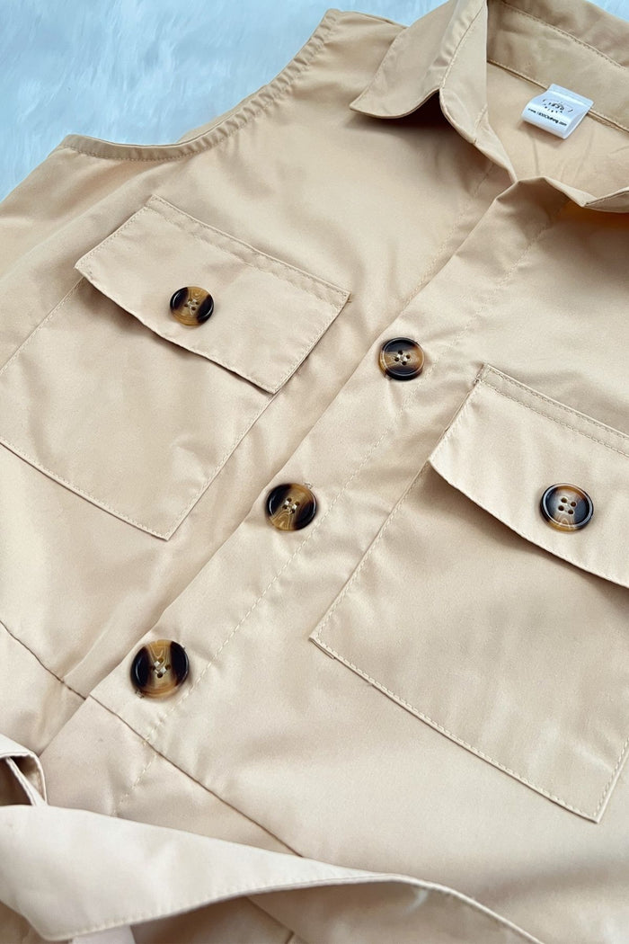 KAT Buttoned Tie-waist Jumpsuit (Cream)