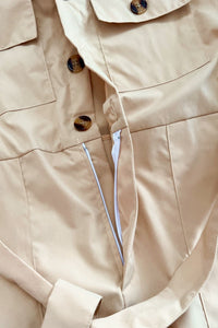 KAT Buttoned Tie-waist Jumpsuit (Cream)