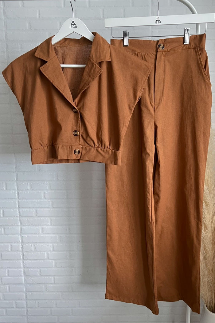 MADISON Top & Pants Co-ord (Toffee Brown)