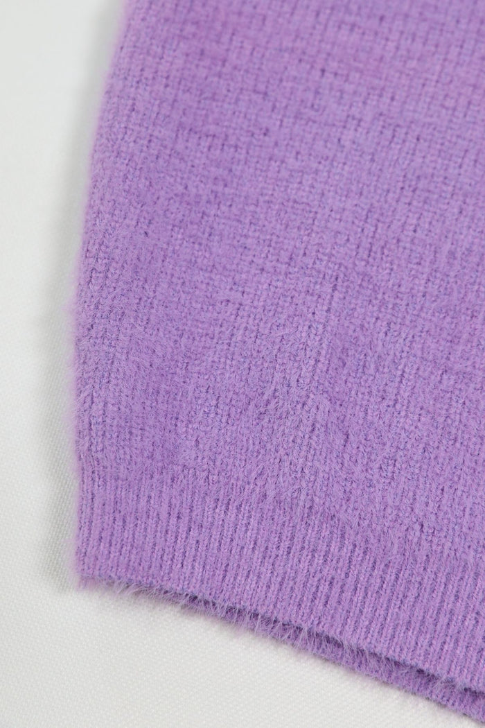 BAILEY Fuzzy Knit Tank Top (Lilac)