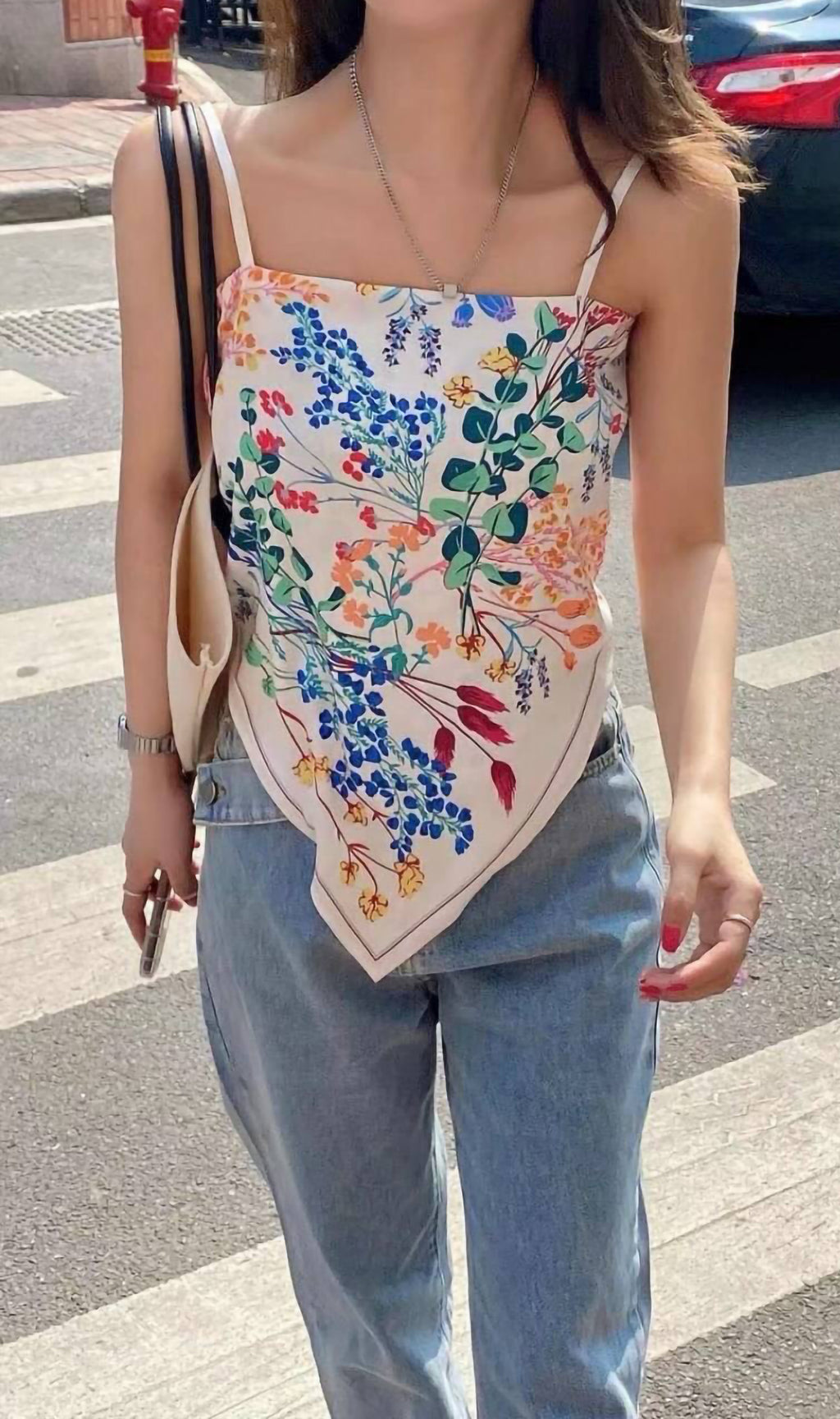 ALLEGRA 2-way Self-tie Scarf Top (Floral 1)