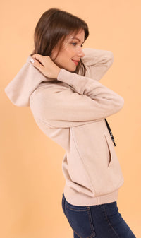 SYDNEY Pocket Knit Hoodie (Beige)