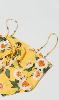 ZAYLEE Tie-Back Floral Cami w/ Scarf (Yellow)