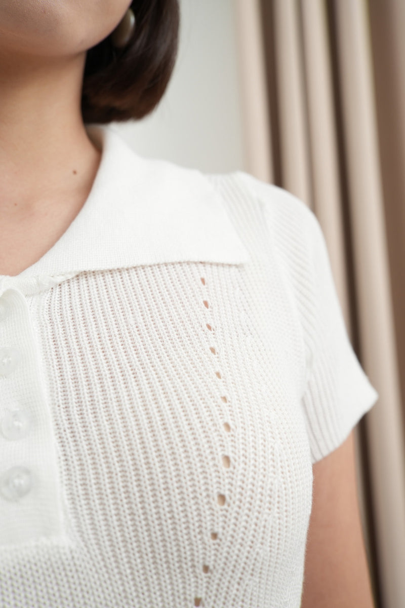 MARISSA Textured Knit Shirt (White)