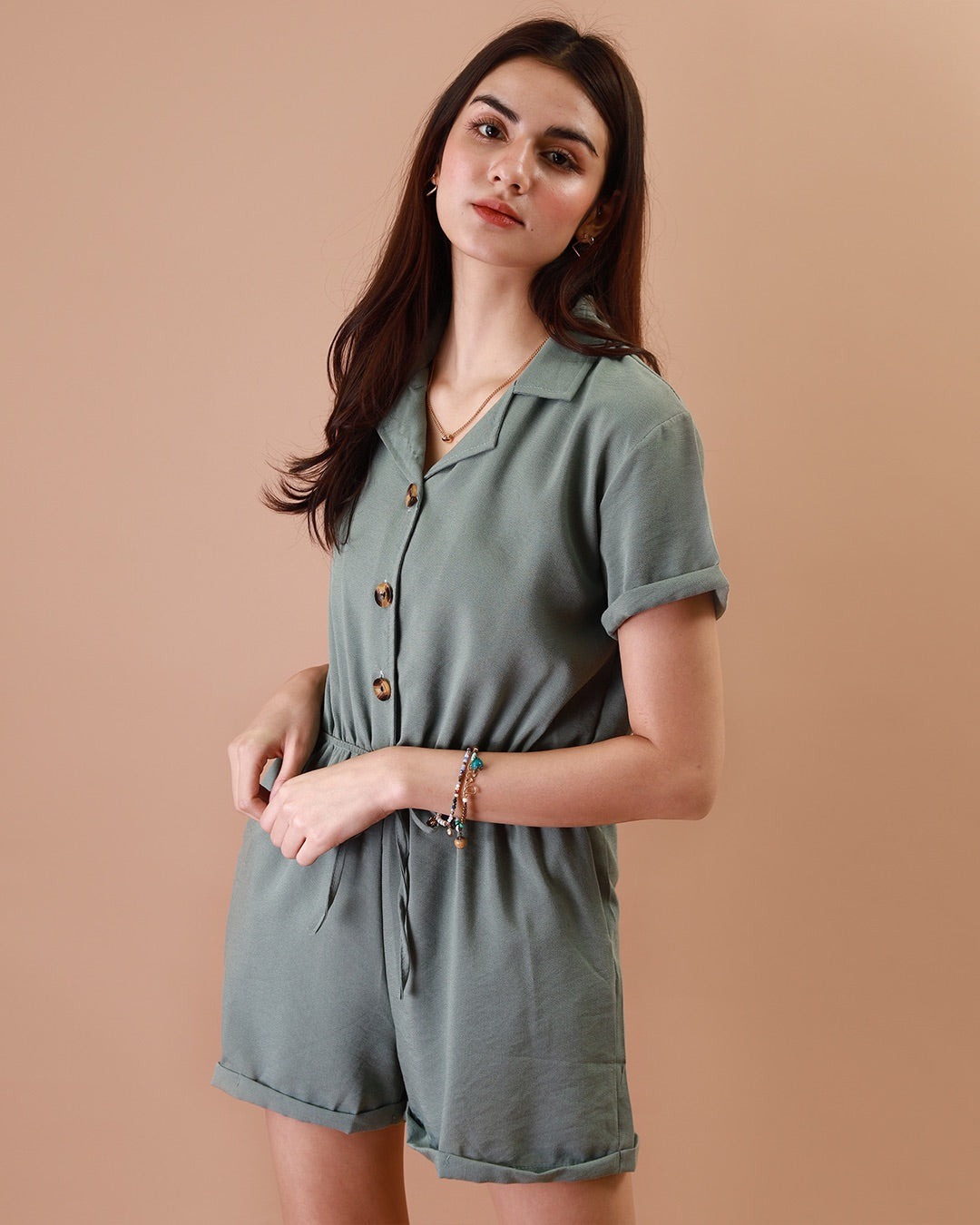 Sanctuary linen best sale utility romper