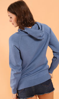 SYDNEY Pocket Knit Hoodie (Blue)