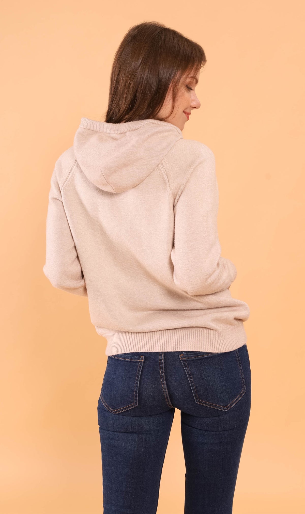 SYDNEY Pocket Knit Hoodie (Beige)