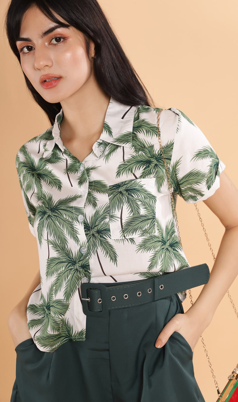 MONTE Tropical Collar Shirt (Palm)