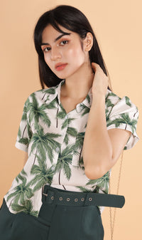 MONTE Tropical Collar Shirt (Palm)