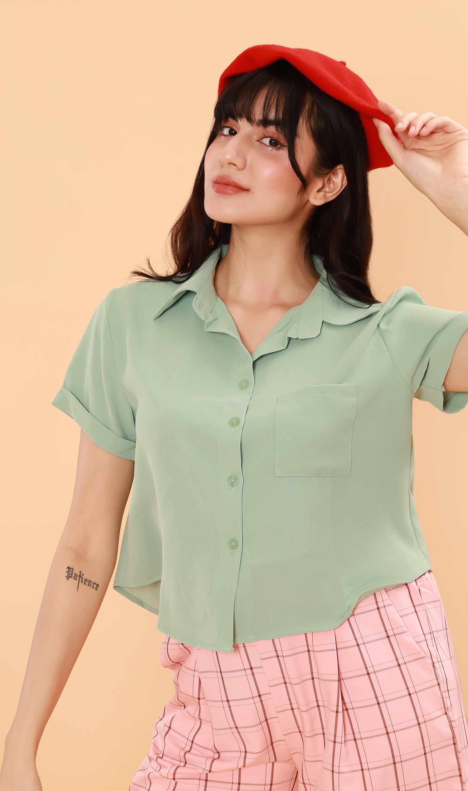 JESSI Button Down Shirt Mint 1930 Clothing